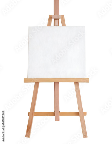 Realistic empty easel for painting