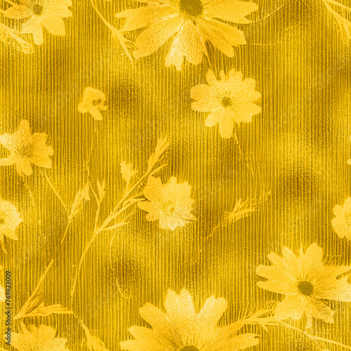 abstract background with flowers seamless pattern