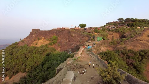 24 March 2024, Pratapgad: Historic Maratha fort, one of the Most crucial forts of Shivaji Maharaj, Near Mahabaleshwar, Maharashtra, India. photo