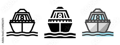 Multipurpose helmsman vector icon in outline, glyph, filled outline style. Three icon style variants in one pack.