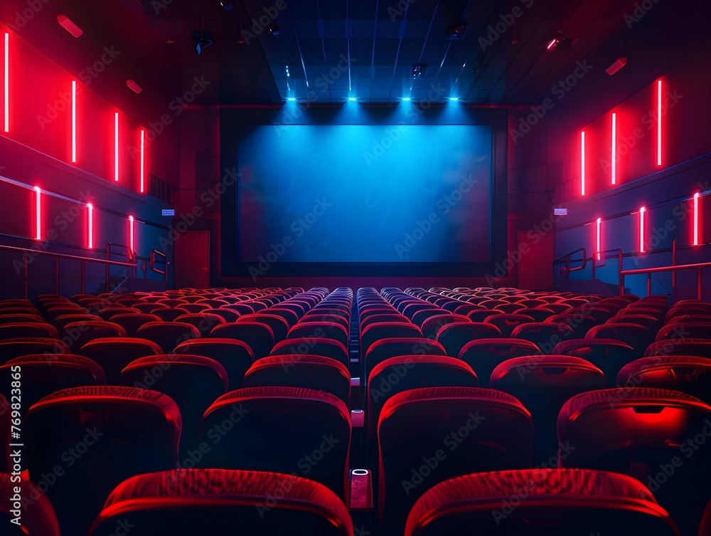 Fototapeta premium Cinematic Immersion A Captivating Entertainment Analytics Venue Shaping the Next Blockbuster