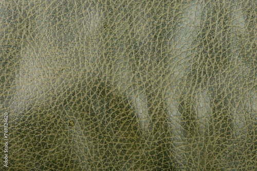 Olive green pleather vinyl alligator skin texture photo