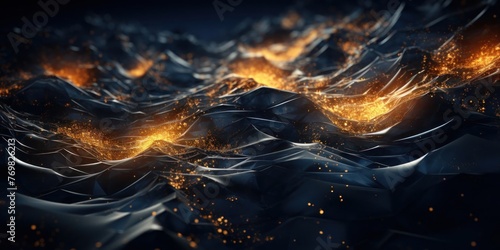 Computer Generated Image of a Fire Wave Generative AI