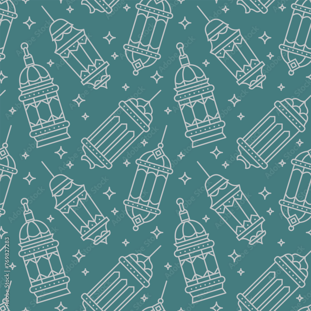 ISLAMIC LANTERN SEAMLESS PATTERN ISLAMIC LANTERN SEAMLESS PATTERN