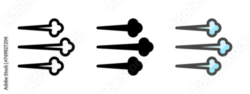 Multipurpose fresh air vector icon in outline, glyph, filled outline style. Three icon style variants in one pack.