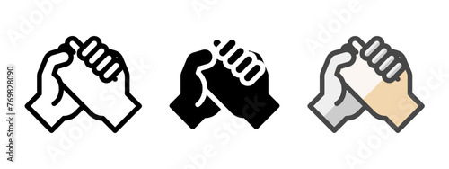Multipurpose hands vector icon in outline, glyph, filled outline style. Three icon style variants in one pack.