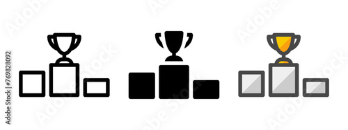 Multipurpose grand champion vector icon in outline, glyph, filled outline style. Three icon style variants in one pack.