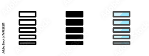 Multipurpose ping bars vector icon in outline, glyph, filled outline style. Three icon style variants in one pack.