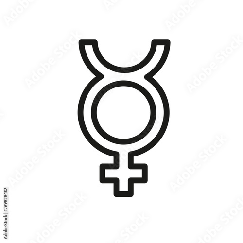 GBTQ love icon with rainbow heart for web, mobile, promo and symbolizes gender, sexuality diversity. For love, romance themes. Single outline, vector illustration.