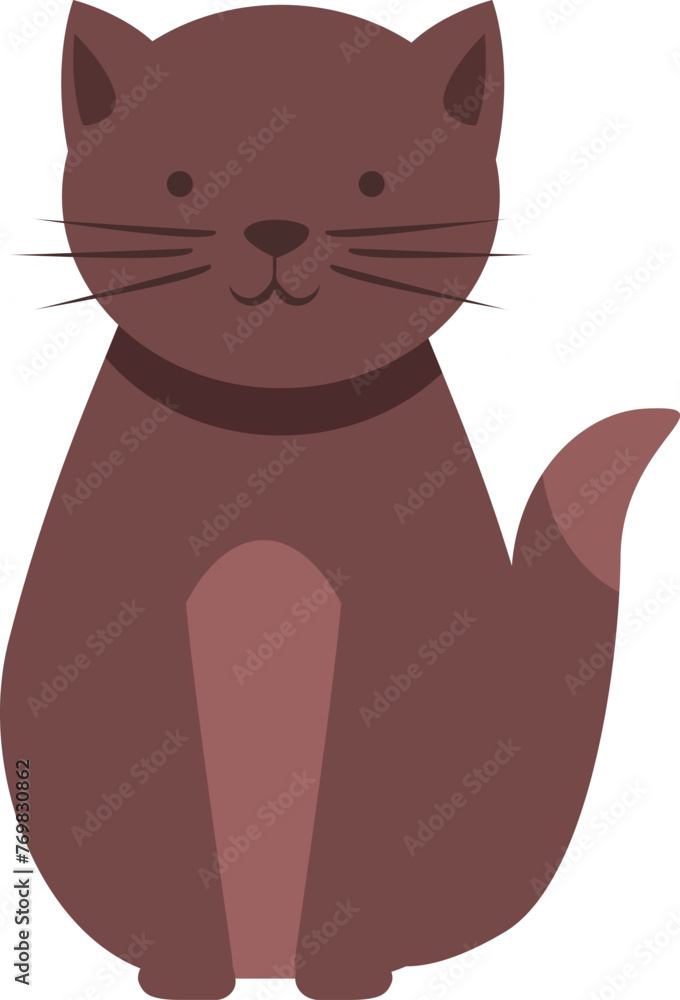 Fototapeta premium Care animal pet cat icon cartoon vector. Animal friendship. Stand comic
