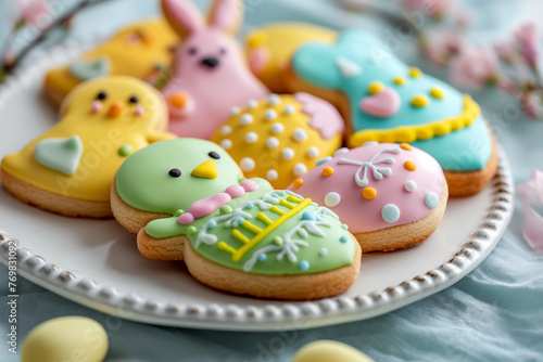 Adorable Easter-Themed Iced Cookies