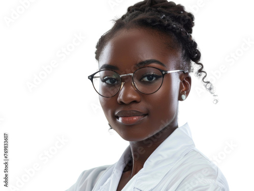 Confident Young African Female Scientist