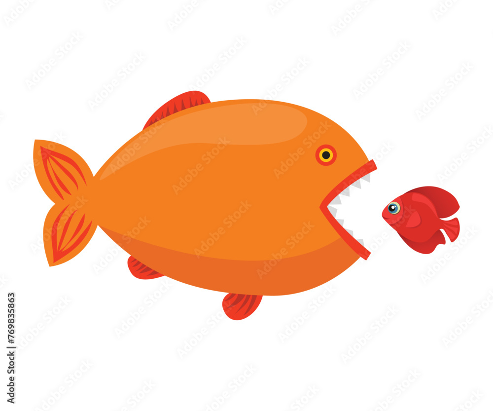 Fototapeta premium big little fish