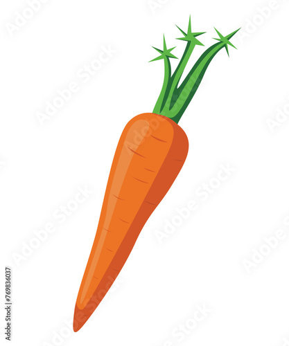 Flat vector of carrot isolated on white background.