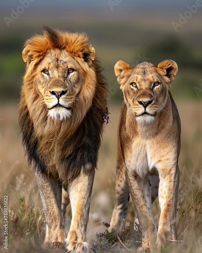 lion and lioness