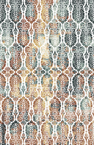 Carpet and Fabric print design with grunge and distressed texture repeat pattern 