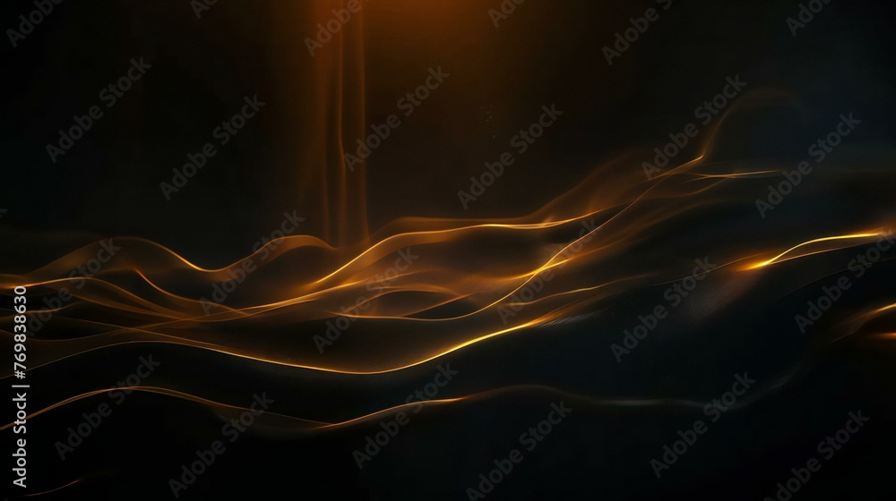 Ai Technology Soft Fog Abstract Waves Black Background