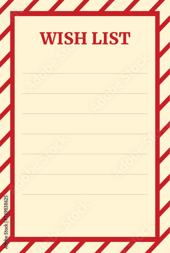 Ribbon red wish list icon cartoon vector. Web design. Xmas check app
