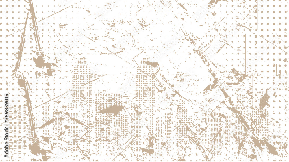 Fototapeta premium Grunge dust Pixel city view background.