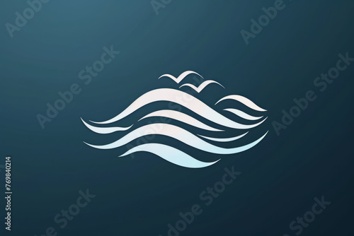 Fluid lines and gentle curves evoke the calm rhythm of ocean waves in a logo that exudes serenity and peace