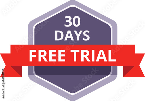 Free trial icon cartoon vector. Software offer sale. Price male grant