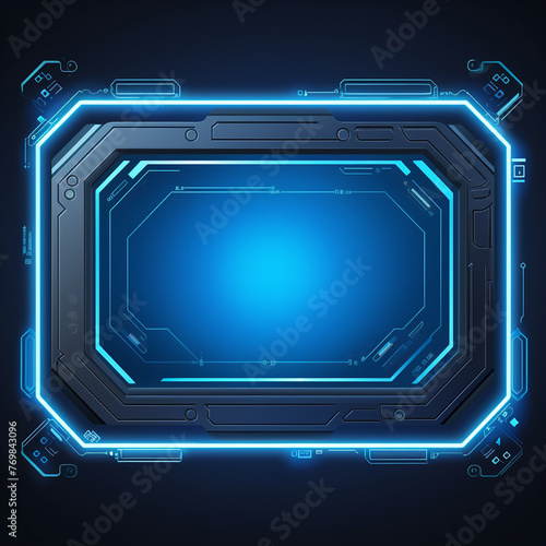 Abstract technology background, UX, UI, HUD, Technology frame.