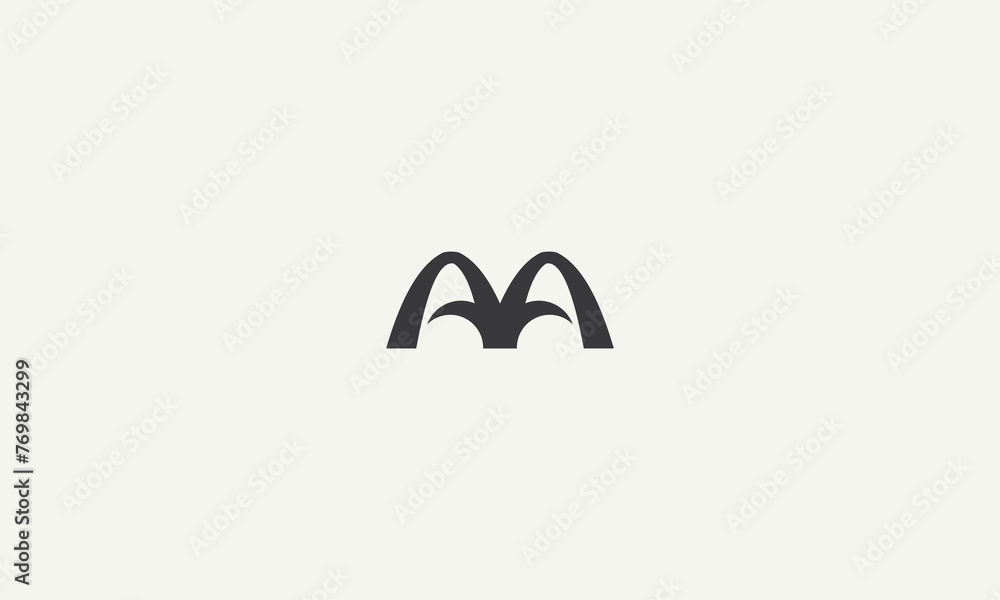 letter m monogram simple logo design vector illustration letter m monogram simple logo design vector illustration