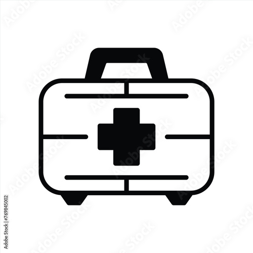 first aid icon. medical briefcase, medic emergency icon symbol sign. vector illustration