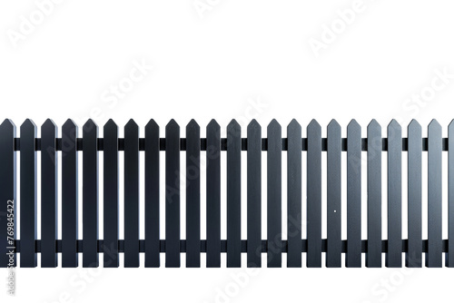 Modern wooden fence or balustrade isolated on background  palisade for decoration  pickets for enclose area.