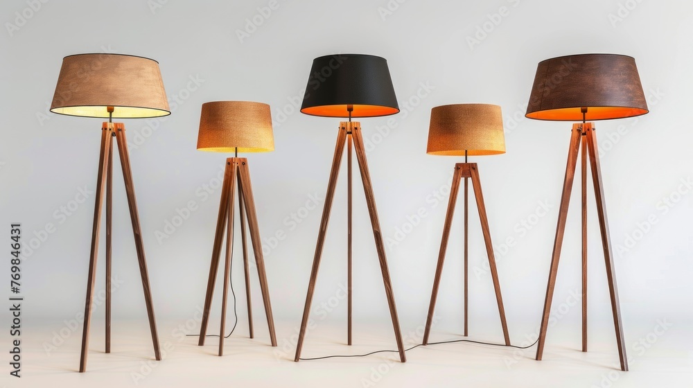 group of lamps of different sizes on white background in high resolution and high quality HD group of lamps of different sizes on white background in high resolution and high quality HD