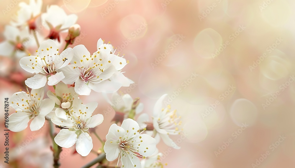 a close up of a tree with white cherry blossom flowers