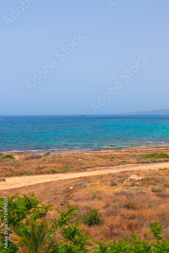 PAPHOS, CYPRUS - JUNE 02, 2023: Kato Pafos Archaeological Park. In 1980 Nea Pafos and Palaipafos were inscribed on the World Heritage List of UNESCO. This was on a sunny spring morning.
