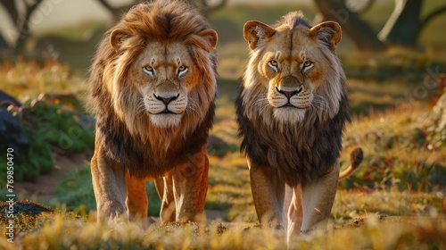 two lions © Spyrydon