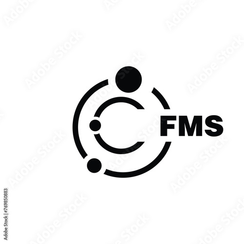 FMS letter logo design on white background. FMS logo. FMS creative initials letter Monogram logo icon concept. FMS letter design