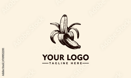vector banana logo Banana logo badge vector image