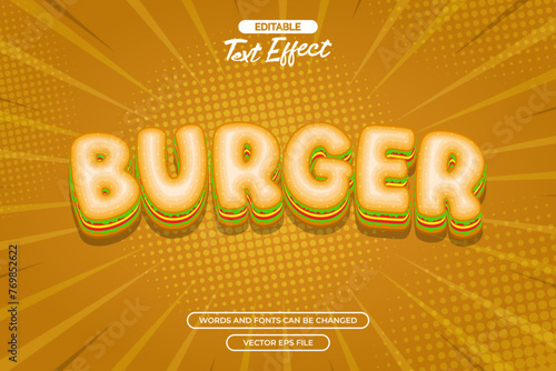 Burger editable text effect