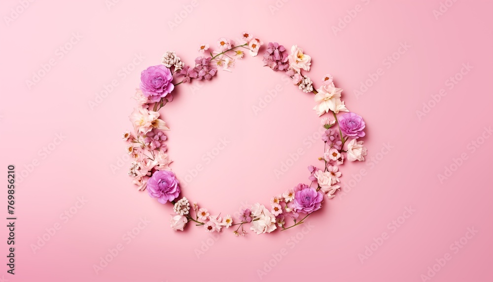 pink flower decoration wreath