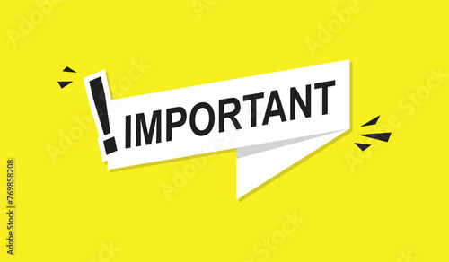 Important! banner for business marketing and advertising.