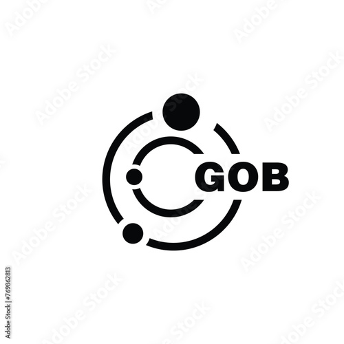 GOB letter logo design on white background. GOB logo. GOB creative initials letter Monogram logo icon concept. GOB letter design photo