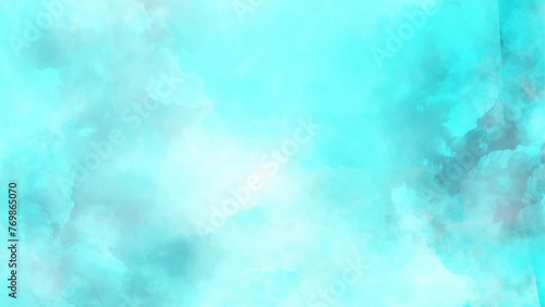 blue sky with white clouds, blue pastel background. Vector art. Blue pastel sky with white fluffy cloud. 