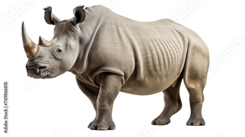 Isolated Rhino Elegance on transparent background.