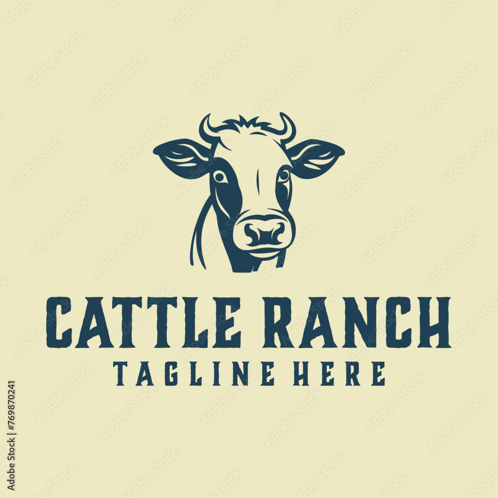 Cattle Ranch mascot logo vector illustration Cattle Ranch mascot logo vector illustration