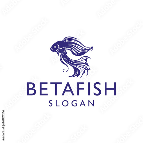 Animal aquatic beta fish logo vector illustration photo