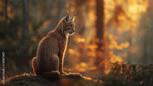 Lynx in the forest.