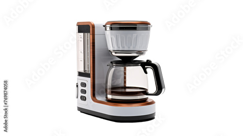 Isolated Electric Coffee Maker on transparent background.