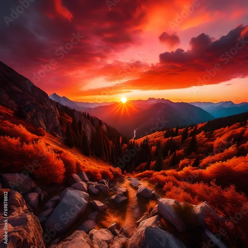 sunset in the mountains © robina