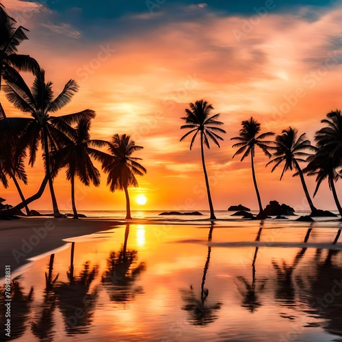 sunset on the beach © robina