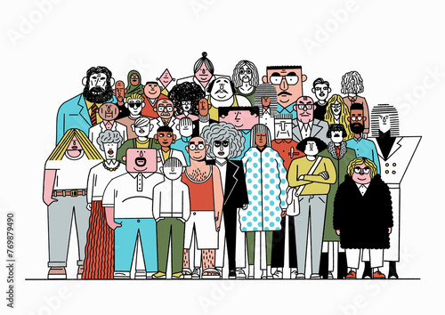 Group portrait of lots of different people