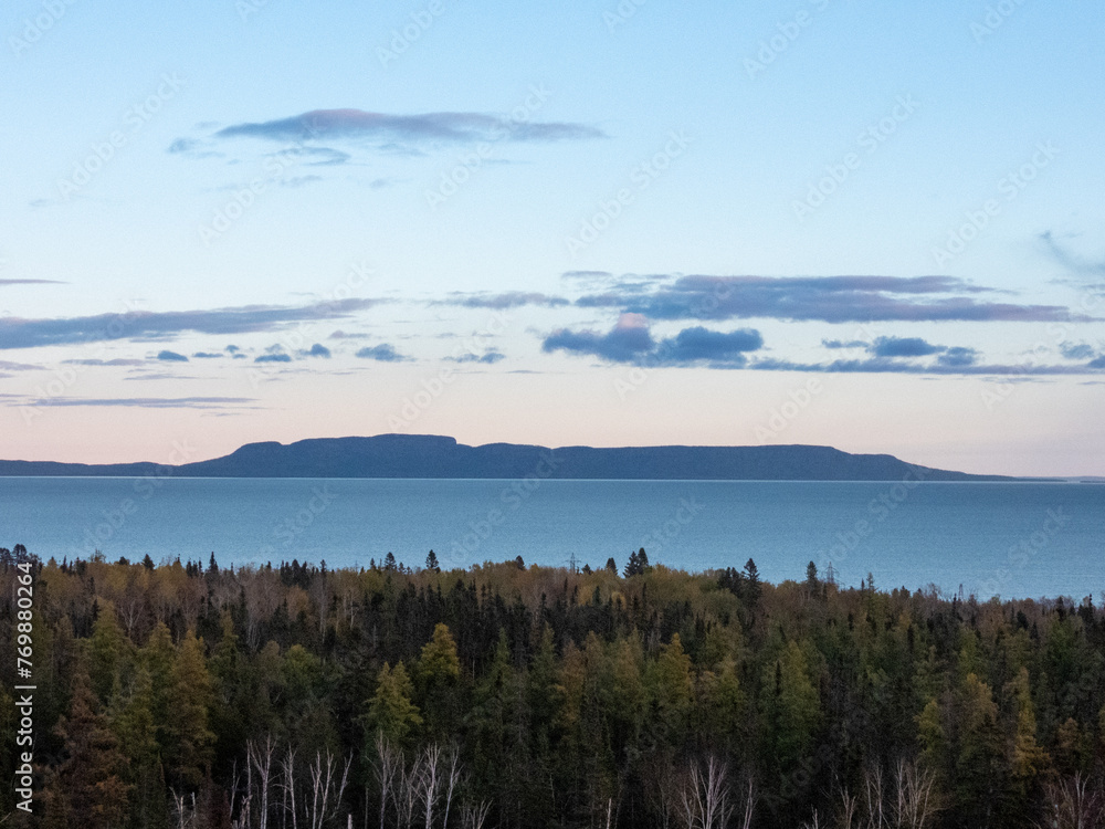 View of Sleeping Giant across Lake Superior View of Sleeping Giant across Lake Superior