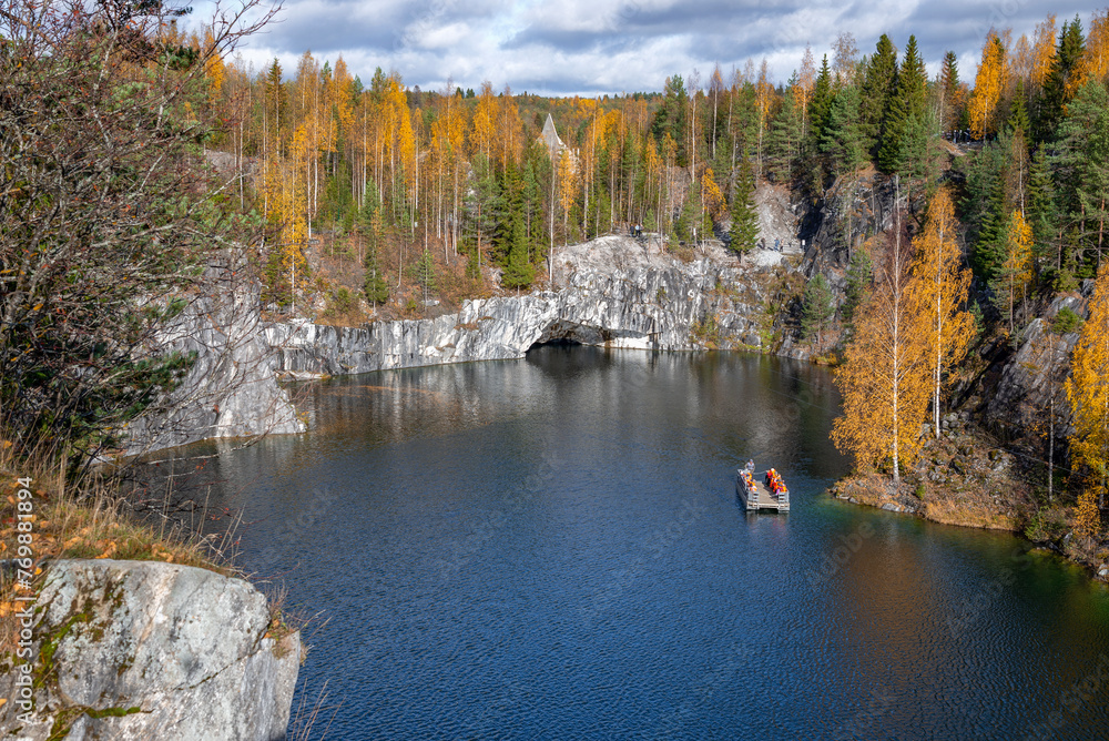 An October day in Marble Canyon. Ruskeala, Karelia. Russia An October day in Marble Canyon. Ruskeala, Karelia. Russia